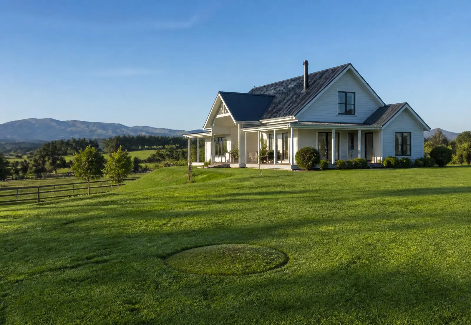 Rural New Zealand property with an on-site septic and wastewater system